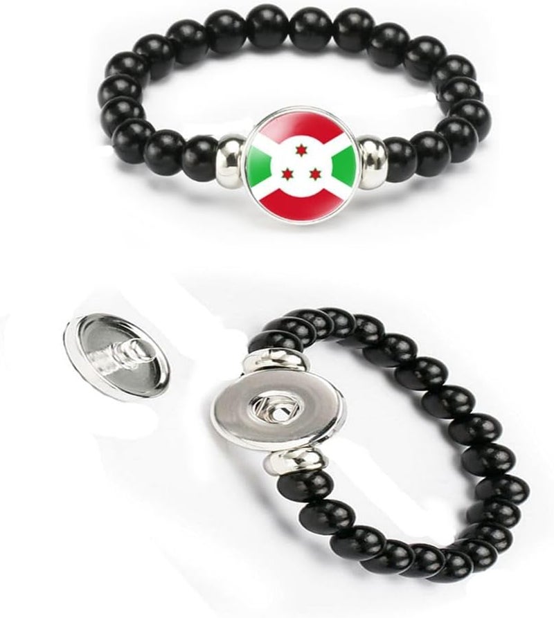 vmcoatdu National Flag Bracelet Elastic Rope Beaded Bracelet Support Your Country Travel Souvenir Gifts for Men Women - Image 4